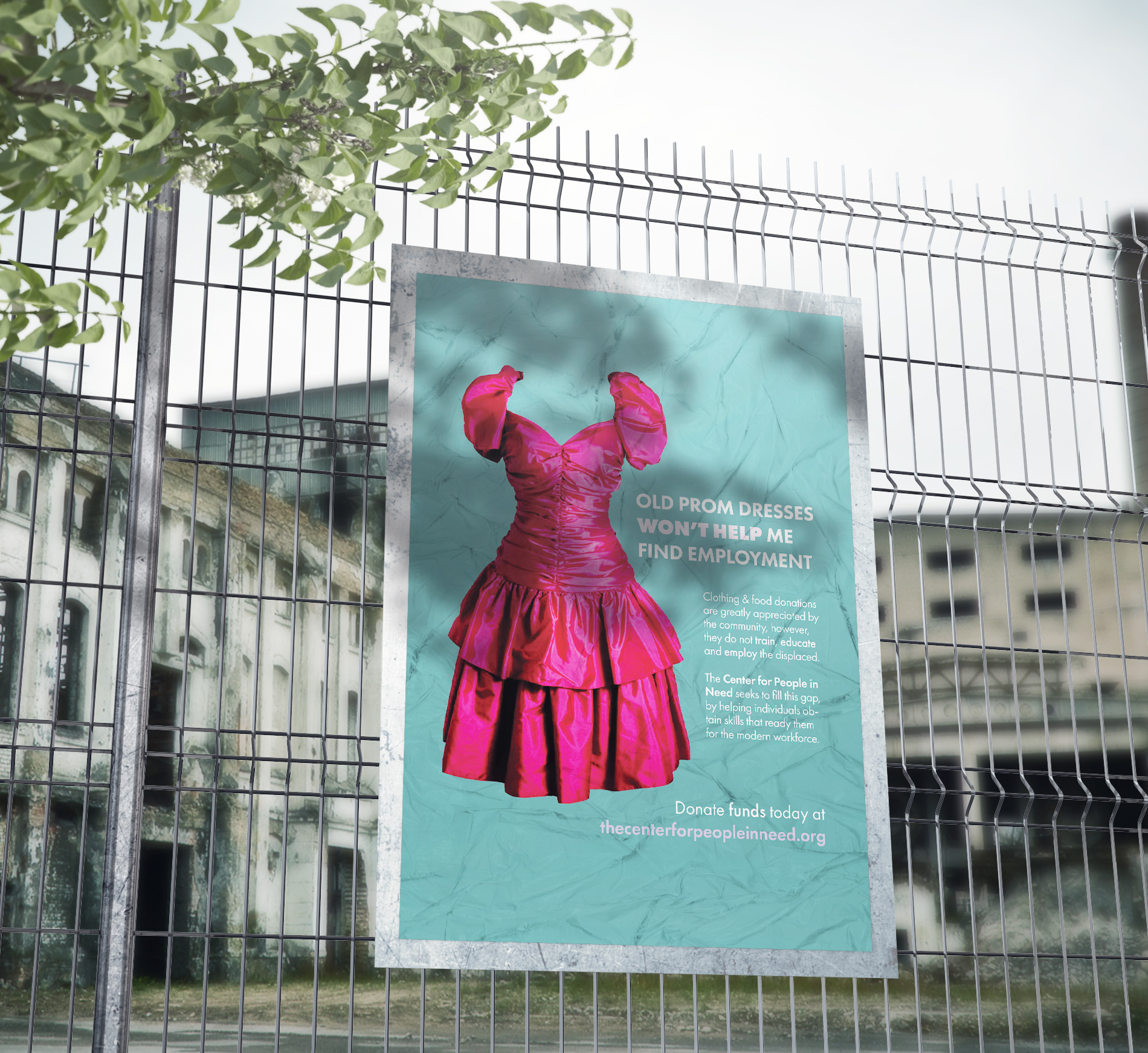 Prom dress poster for Center For People in Need