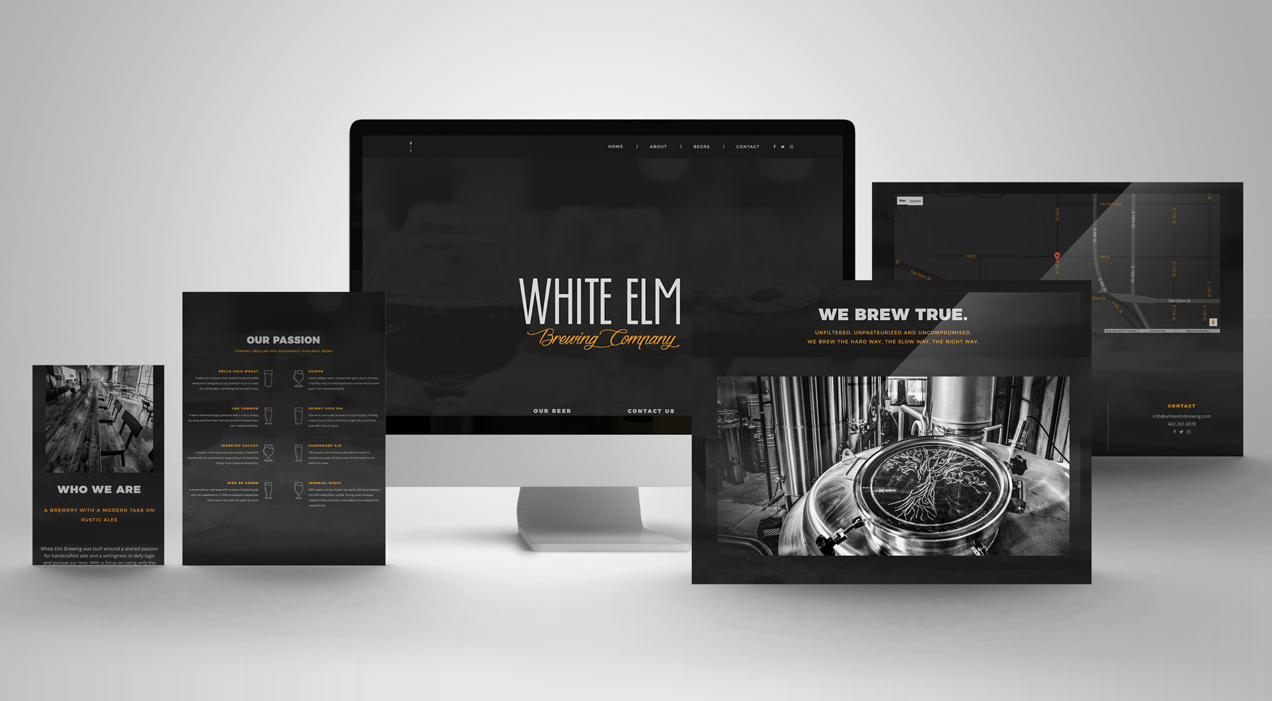 White Elm Brewing Full Responsive Mockup